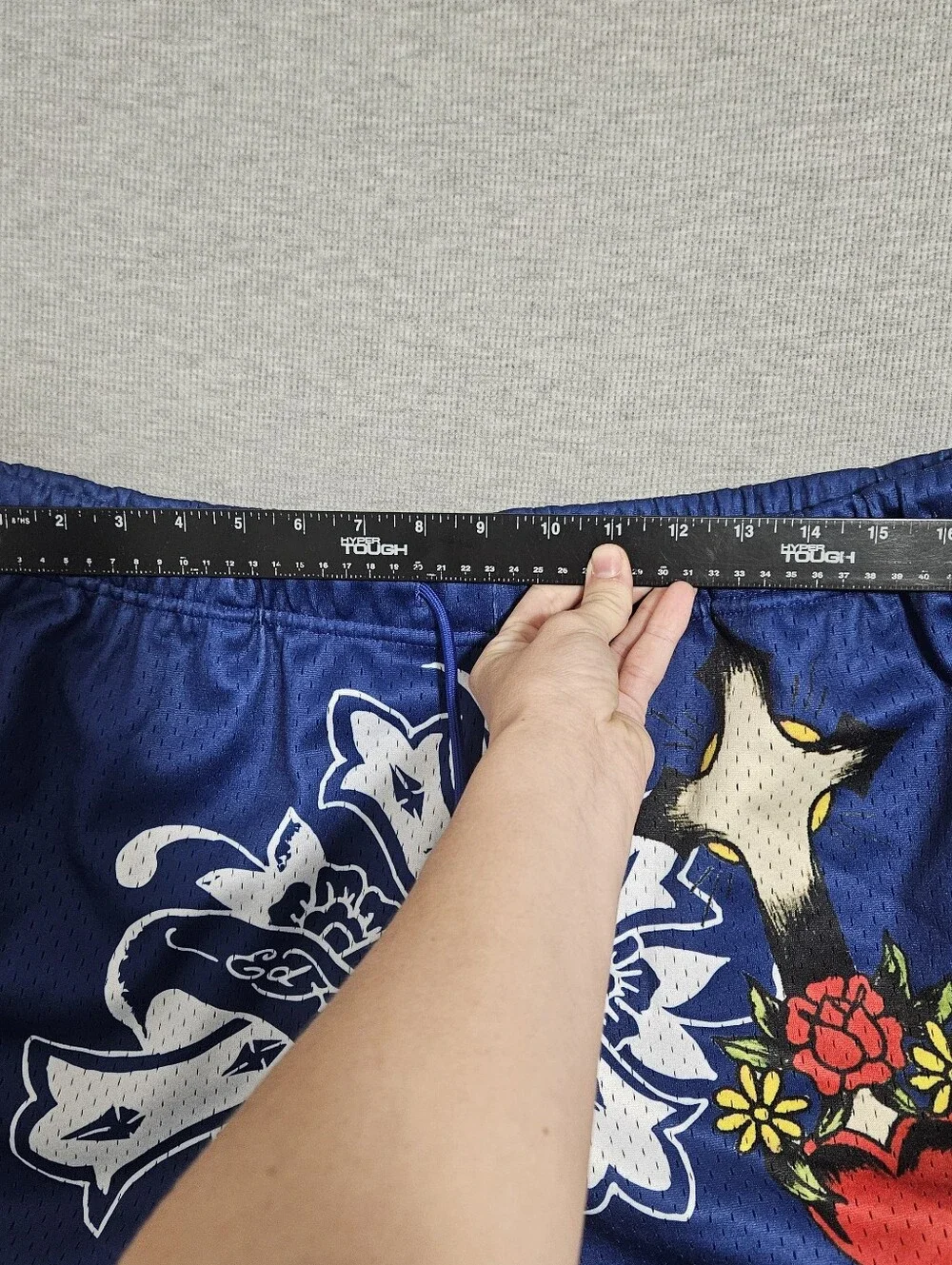 Ed Hardy blue shorts Size L Cross Snake Men's Mesh Short